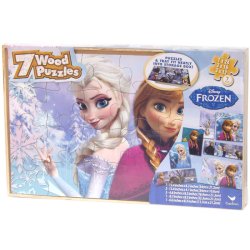 画像1: ディズニー　「アナと雪の女王」　7種類入り　木製パズル