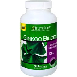 画像1: GINKGO BILOBA ギンコビロバ 340ソフトジェル  trunature アメリカ版