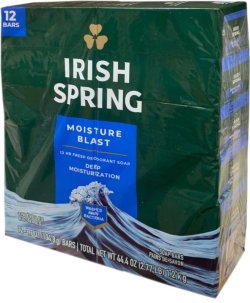 画像1: 香りと潤いを楽しめる！Irish Spring アイリッシュスプリング (モイスチャーブラスト) 固形石鹸 12個
