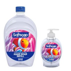 画像1: 特大リフィルで長く使える！Softsoapソフトソープ （ポンプ入りソープ＋リフィル）セット