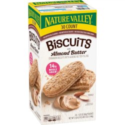 画像1: 濃厚なアーモンドバターをサンドした！ Nature Valley ネーチャーバレー  ビスケット アーモンドバター 30個入