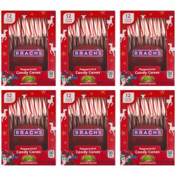 画像1: クリスマスを祝う杖の形のキャンディ！Brach's ペパーミント キャンディーケーン 6箱（72本）