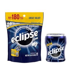 画像1: 詰め替え徳用が付いた！ Eclipse エクリプス シュガーフリー ガム （ウィンターフロスト）ボトル＋リフィル
