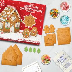 画像3: ナッツフリーで安心！お菓子の家 スノーフレーク ジンジャーブレッド クッキーキット 974g