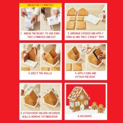 画像4: ナッツフリーで安心！お菓子の家 スノーフレーク ジンジャーブレッド クッキーキット 974g