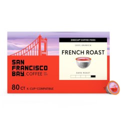 画像1: San Francisco Bay サンフランシスコベイ コーヒー フレンチロースト ワンカップ シングルサーブ K-cup Keurig 100個