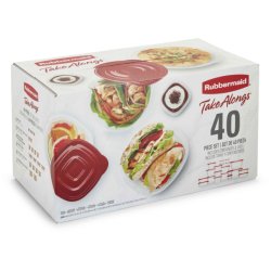 画像1: 重ねて収納しやすい！Rubbermaid ラバーメイド  テイクアロング 食品保存容器 20個セット (合計40ピース）