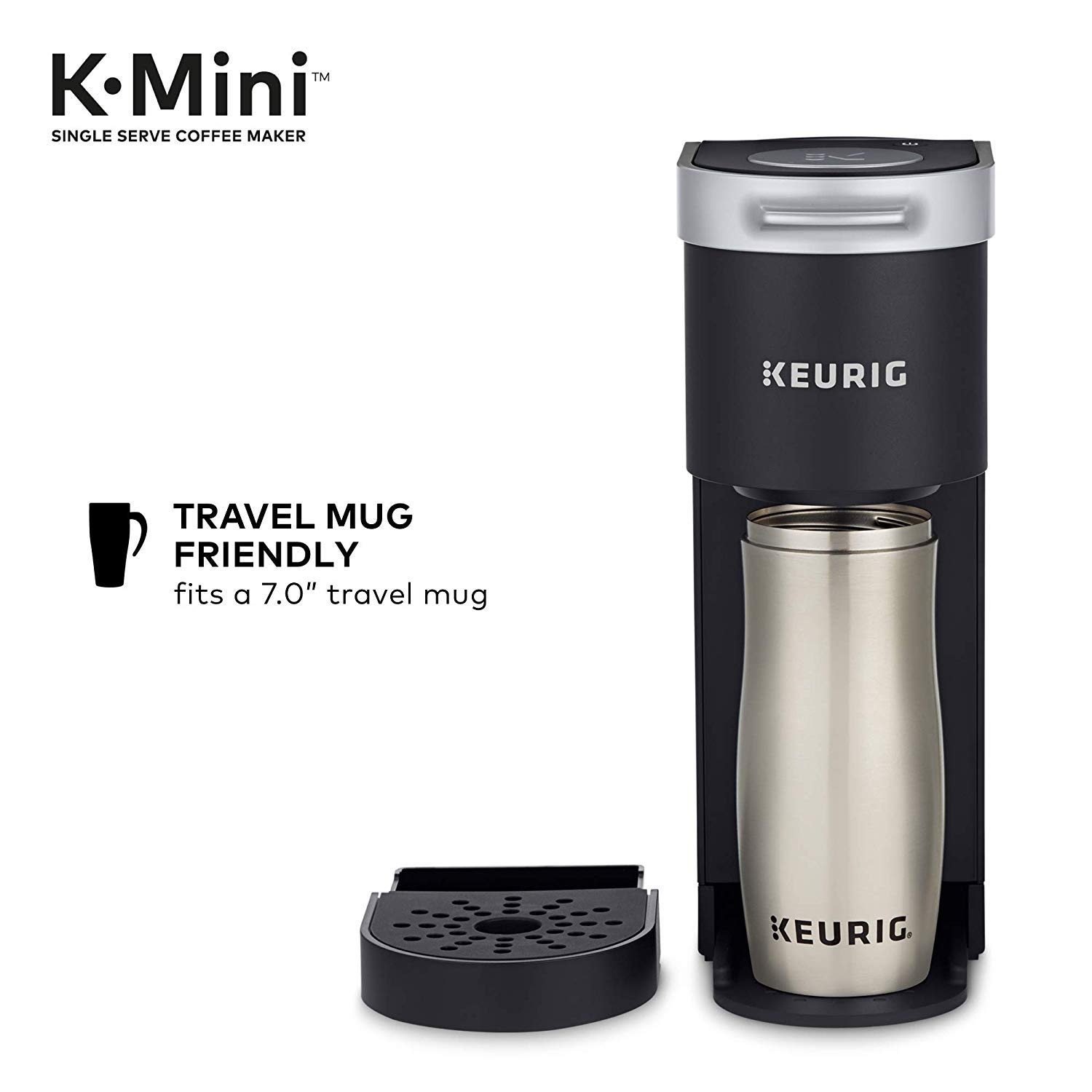 KKeurig KMini Plus (プラス) シングルサービング Kカップ コーヒーメーカー (ブラック）