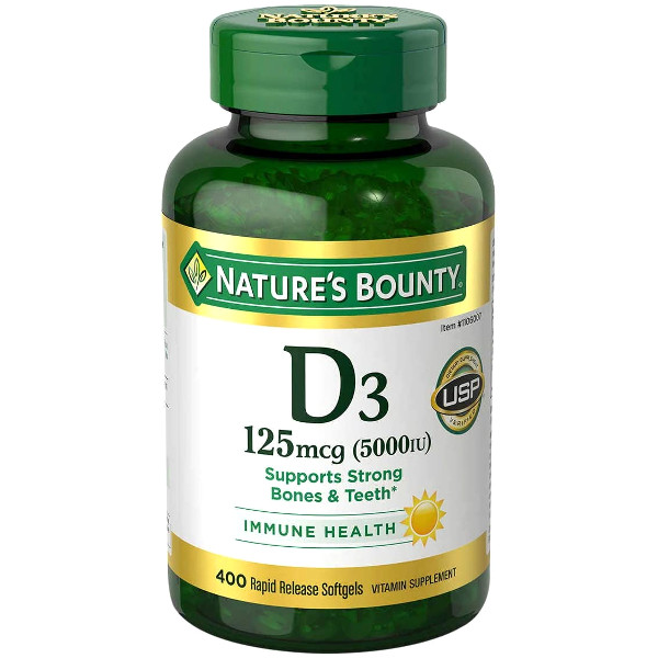 Nature's Bounty ビタミンD3 125mcg (5000IU) 400錠 