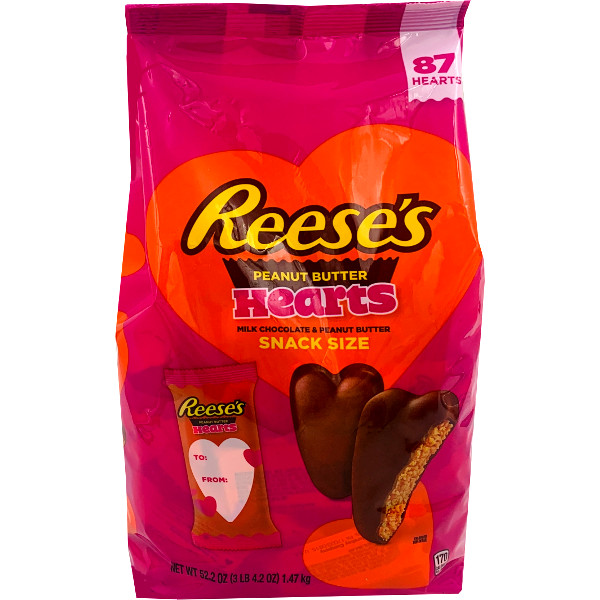 バレンタインデーのばら撒きに Reece S リーセス ピーナッツバターカップ ハート スナックサイズ 87個 1 47kg バレンタインデーのばら撒きに Reece S リーセス ピーナッツバターカップ ハート スナックサイズ 87個 1 47kg