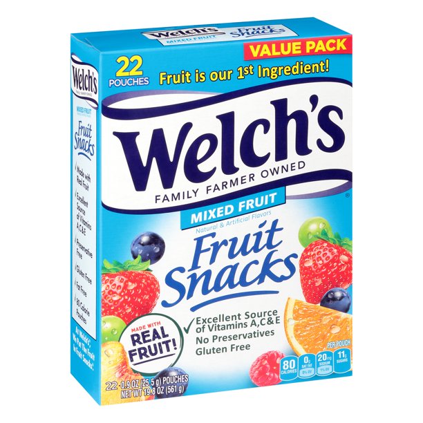 アメリカの代表的なスナック！Welch's ウェルチ フルーツスナック（ミックスフルーツ） 22袋入