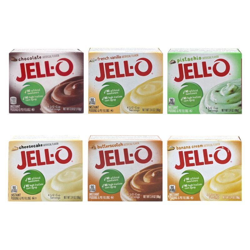 Jell-O ジェロー インスタントプディング＆パイフィリングミックス 6種類セット