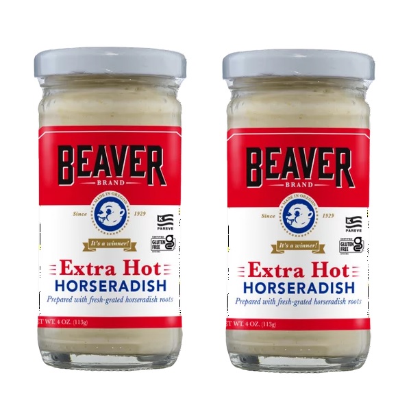 ステーキにはこの辛さがあう！Beaver Brand ビーバーブランド エクストラ ホット ホースラディッシュ 2個