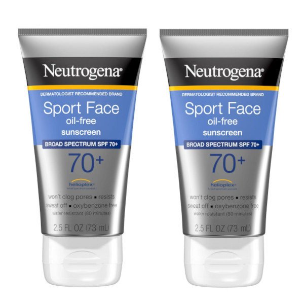 スポーツする人におススメ！Neutrogena ニュートロジーナ スポーツ フェース 日焼け止め （SPF７０＋） 2個