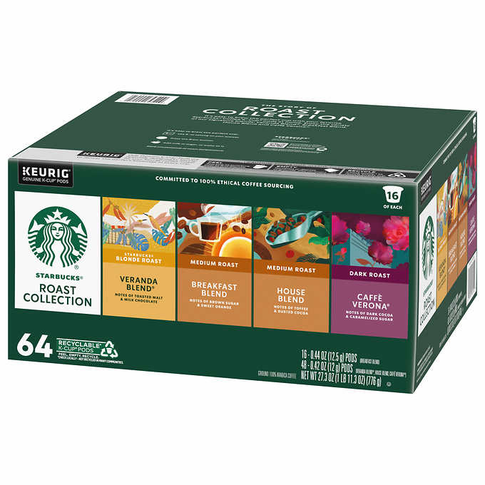 スターバックスの4種類が楽しめる！Starbucks クラシックローストバラエティ K-Cup 64個