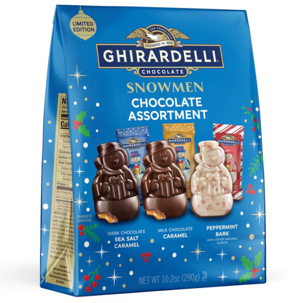 クリスマス ギラデリチョコ  Ghirardelli ギラデリー チョコレート スノーマン アソートメント 290g