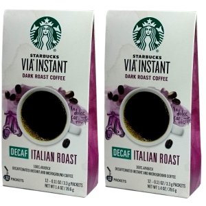 画像: カフェインなしでこのおいしさ！【デカフェ】イタリアンロースト スターバックス VIA インスタント コーヒー 24杯分