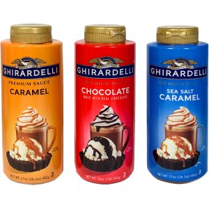 画像: Ghirardelli ギラデリー プレミアム ソース （キャラメル、チョコレート、シーソルトキャラメル）選べる3個セット