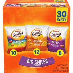 画像: Pepperidge Farm ペパリッジファーム ゴールドフィッシュ クラッシク ミックス クラッカー  バラエティボックス　30袋入り