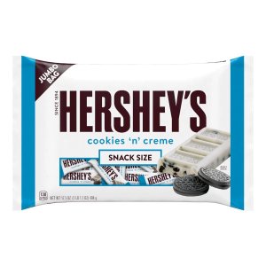 画像: ホワイトチョコの中にサクサクのクッキー！Hershey's ハーシーズ クッキー＆クリーム チョコレートバー スナックサイズ 484g