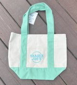 画像: Trader Joe's トレーダージョーズ ミニ パステル キャンバス トート バッグ （ミントグリーン）