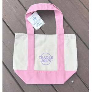 画像: Trader Joe's トレーダージョーズ ミニ パステル キャンバス トート バッグ （デリケートピンク）