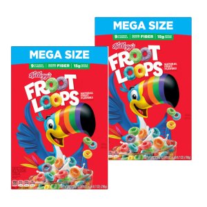 画像: カラフルで甘いアメリカンな朝食!メガサイズ!Kellogg's ケロッグ フルーツループ マルチグレイン・シリアル 2箱