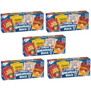 画像: 外出先でも気軽にシリアルタイム!ブレックファストパック 5箱 (1食分シリアル40個) ゼネラルミルズ社