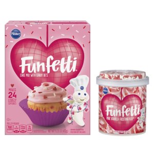 画像: ピンクのケーキが出来上がる！Phillsbury ピルズベリー バレンタイン ケーキ セット