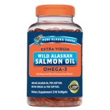 画像: １００％ナチュラル オメガ３ ワイルド アラスカン サーモンオイル オメガ３ 1000mg 210ソフトジェル
