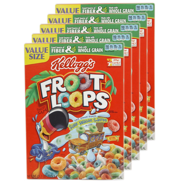 ケロッグ フルーツループ マルチグレイン シリアル 5箱