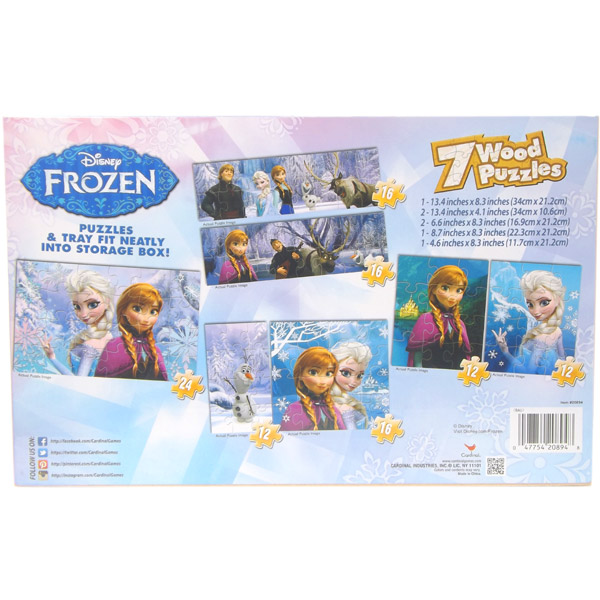 画像2: ディズニー　「アナと雪の女王」　7種類入り　木製パズル