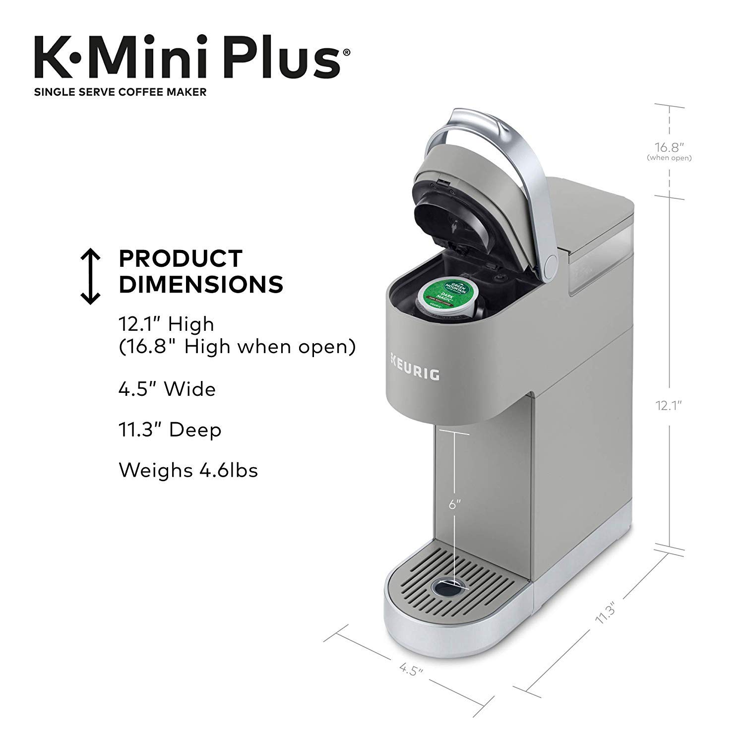 Keurig K-Mini Plus シングルサービング Kカップ コーヒーメーカー