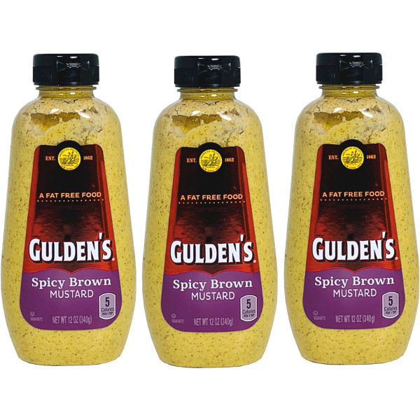 画像1: サンドイッチやステーキに！Gulden's スパイシーブラウンマスタード 3個