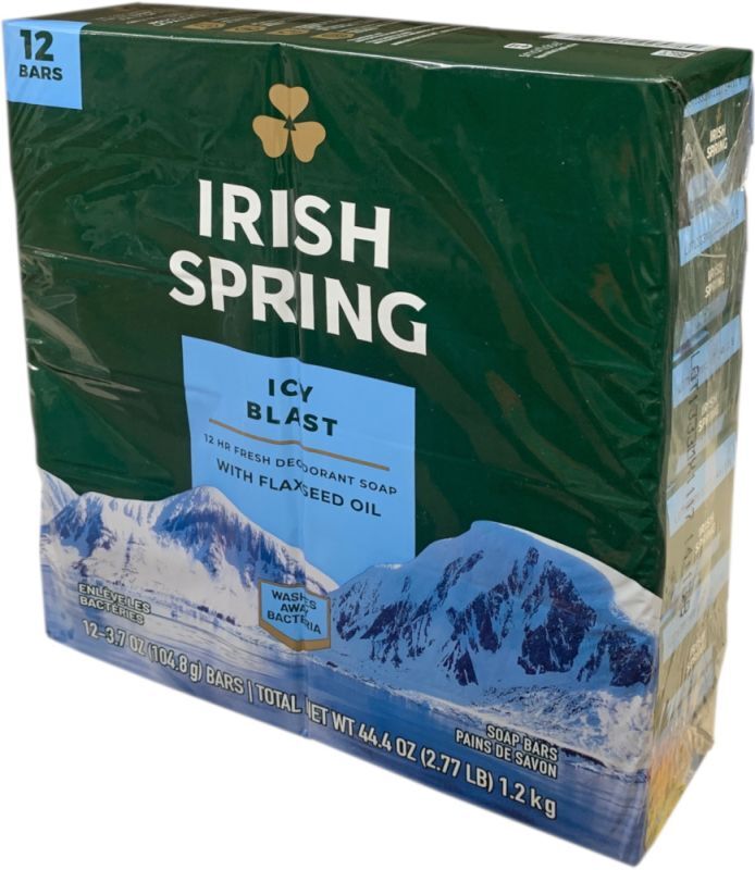 画像1: フラックスシードオイル入り！Irish Spring アイリッシュスプリング (アイシーブラスト) 固形石鹸 12個