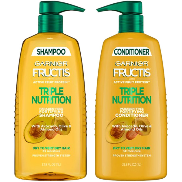 画像1: 乾燥した髪に潤いを！Garnier ガルニエ フルクティス トリプル ニュートリション シャンプー＆コンディショナー