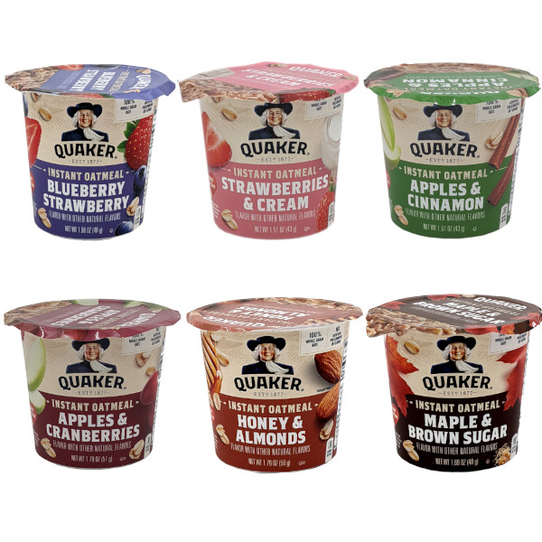 画像1: お湯を加えて2分でOK！ Quaker クエーカーオートミール カップ 6種類