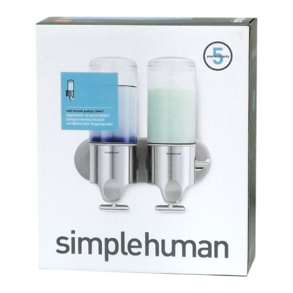 Simplehuman ウォールマウントト（ツイン）ディスペンサー BT1028