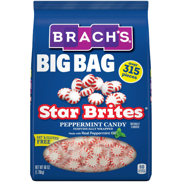 画像1: 爽やかなペパーミント味のハードキャンディ！ Brach's ブラッチズ ビッグバッグ スターブライツ  1.7kg
