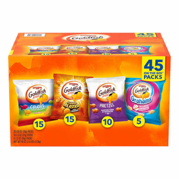 画像2: ゴールドフィッシュ4種類が入ったバラエティパック！ Pepperidge Farm ペパリッジファーム ゴールドフィッシュ バラエティ 45袋入り 1.3kg