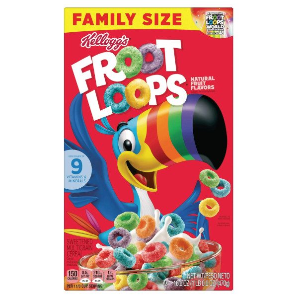 画像2: カラフルで甘いアメリカンな朝食！ジャイアントサイズ！Kellogg's ケロッグ　フルーツループ　マルチグレイン・シリアル2箱