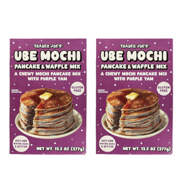 画像1: グルテンフリーの朝ごはん！Trader Joe's トレーダージョーズ ウベ モチ パンケーキ＆ワッフル ミックス 2個