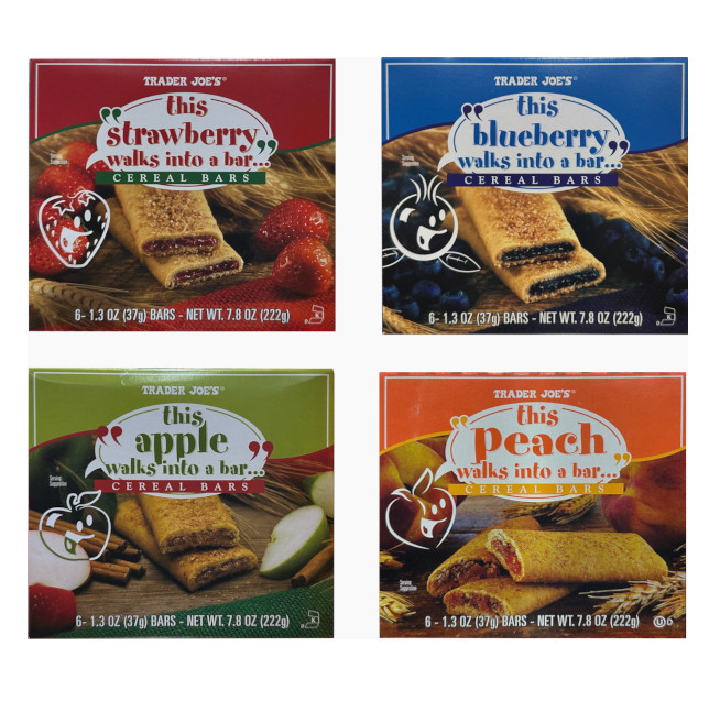 画像1: 新商品ピーチが入った4セット！Trader Joe's トレーダージョーズ ローファット シリアルバー 4箱