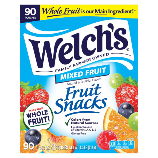 画像1: お出かけにも便利な小袋入り！Welch's ウェルチズ フルーツスナック　ミックスフルーツ ９０袋入り