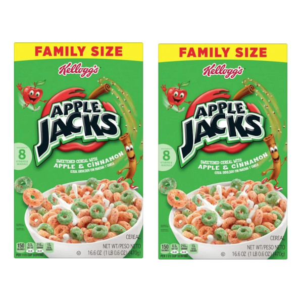 画像1: Kellogg's  ケロッグ アップルジャック シリアル ファミリーサイズ 2箱