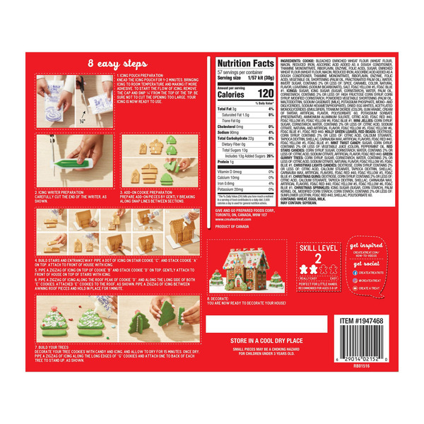 画像2: 領主の屋敷を思わせるお菓子の家 プリビルド ジンジャーブレッド マナァ クッキーキット 1.7kg