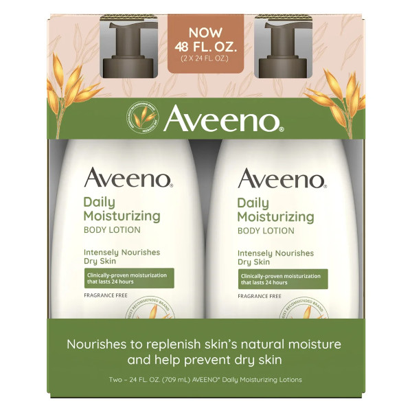 画像1: 乾燥気味なお肌にたっぷりの潤いを！Aveeno  アビーノ デイリー モイスチャー ローション 2本