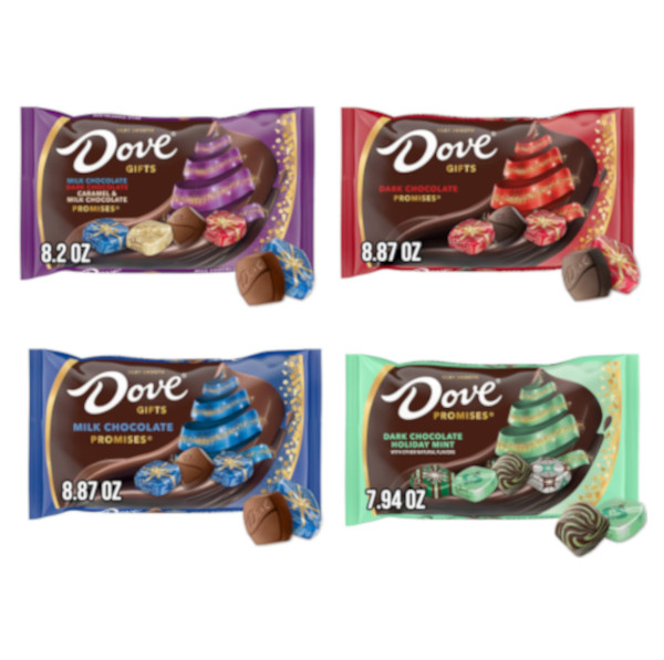 画像1: ラッピングにメッセージ！DOVE ダヴチョコレート クリスマス 4種類