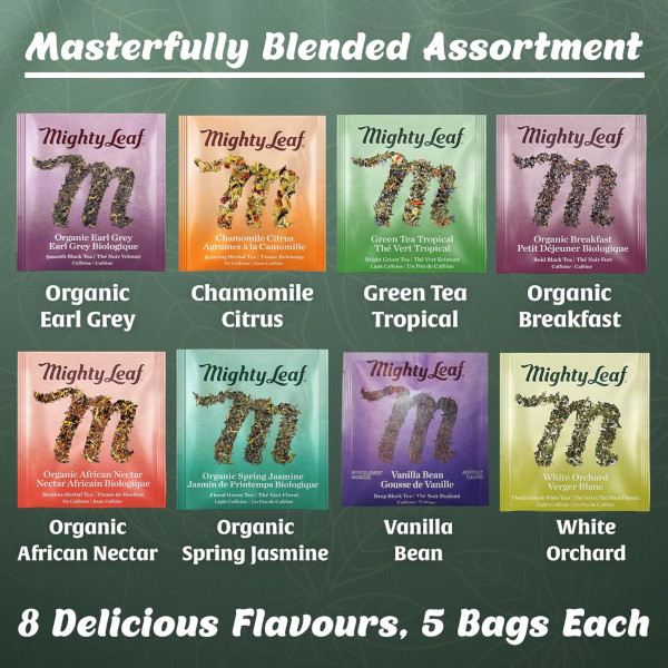 画像3: 高級紅茶、いろいろ試せるギフトボックス！Mighty Leaf マイティーリーフ 紅茶サンプラー 40個入