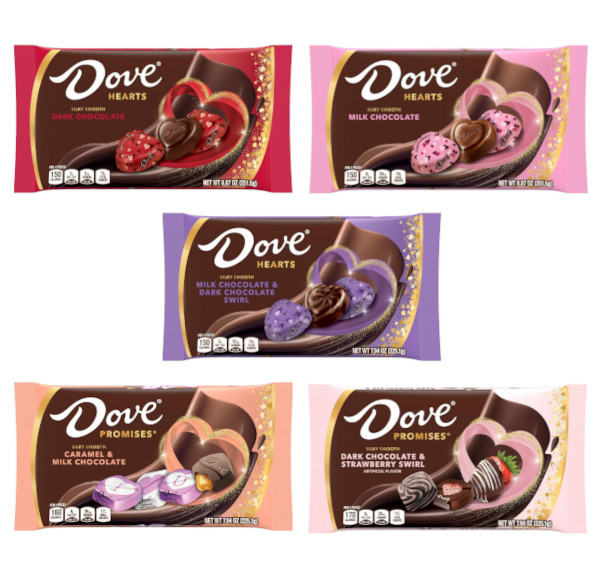 画像1: 開けるたびに愛のメッセージが！ DOVE ダヴ バレンタイン チョコレート ５種類